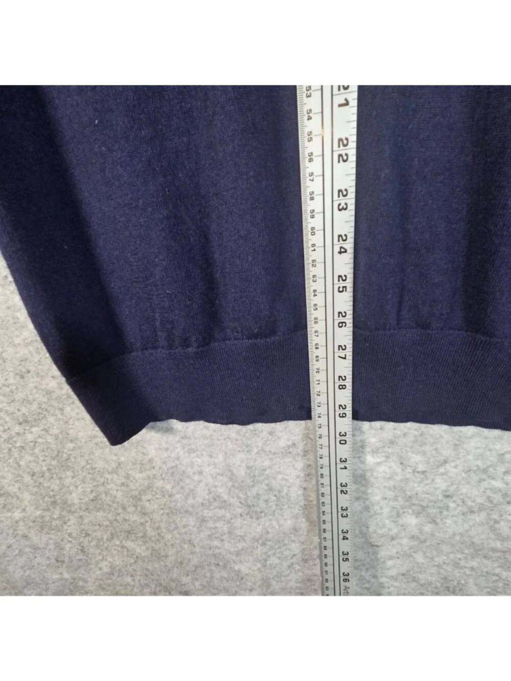 Quarter Zip Sweater Banana Republic Navy Minimalist Quiet Luxury Pullover XL